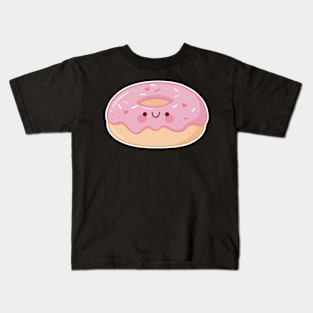 Cute Donut, Kawaii Pink Donut, Kawaii Sweet Sticker Kids T-Shirt